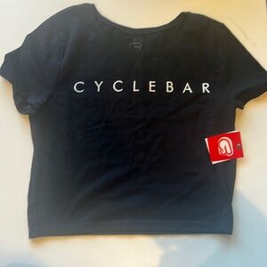 Black Cyclebar cropped tee